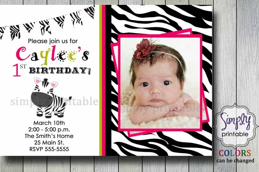 Zebra Birthday Invitation Il_570xn