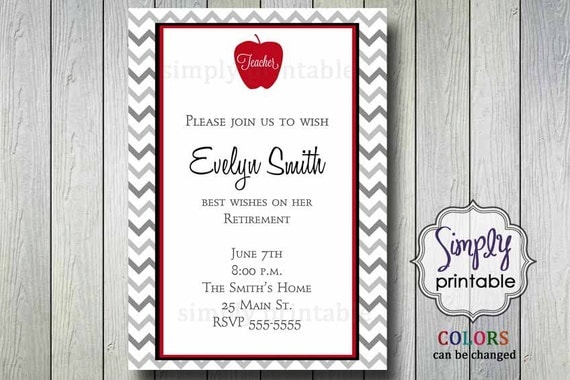 Teacher Retirement Party Invitation Il_570xn