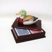 Wood Card Box Ceramic Duck Playing Card Holder Mallard Duck Yellow Lime Green
