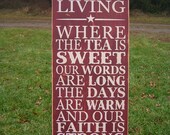 Southern Living Distressed Wood Sign The South