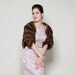Vintage 1950s Mink Fur Stole Red Glow Wrap Winter Bridal Fashions