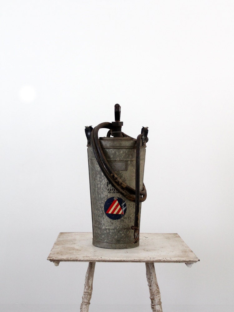 Antique Hand Fire Extinguisher / The Fire Fighter