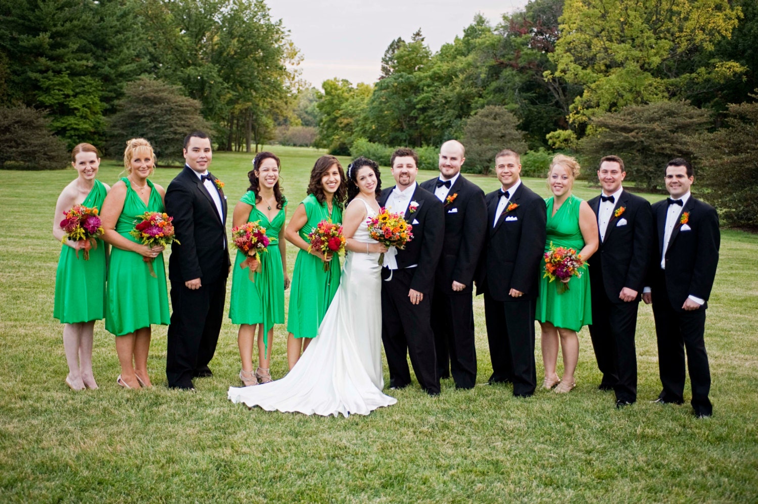 Emerald Green Convertible Dress...Bridesmaids, Date Night, Cocktail Party, Prom, Special Occasion, Beach, Vacation