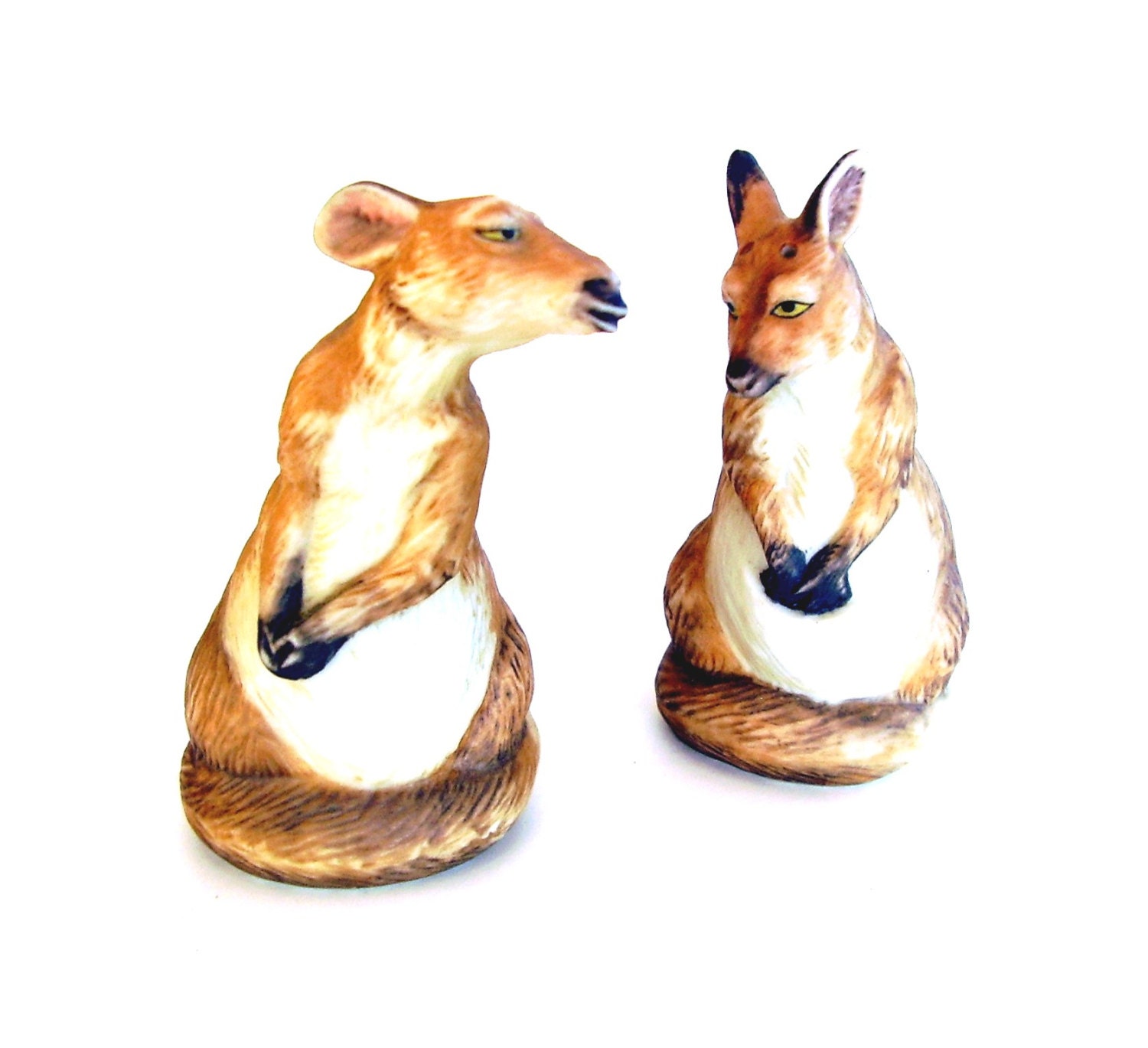 Vintage Animal Figurines Kangaroo Franklin Mint Noahs Ark