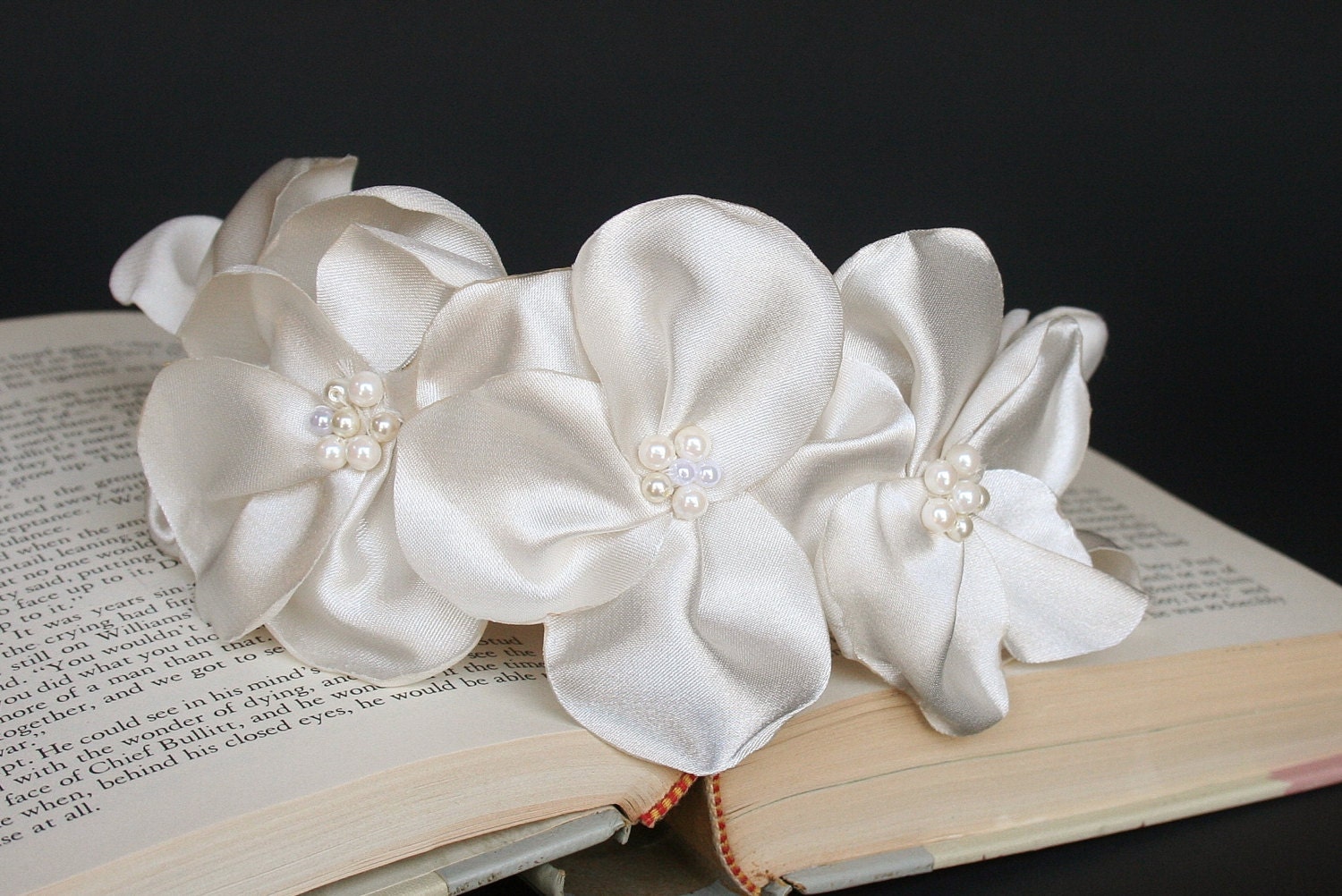 Bridal Headband, Wedding Headband, Wedding Bridal Hair Accessories, Pearl, Flower, Ivory, Headband, Hair Accessories