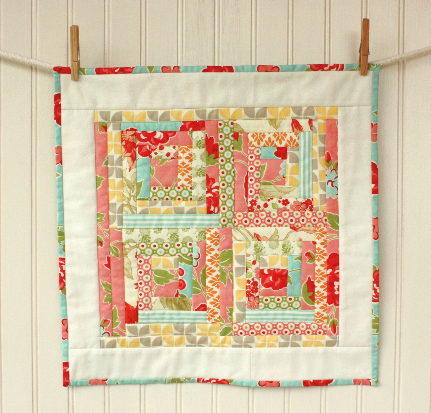 Marmalade Mini Quilt -  Table Topper - Miniature Quilt