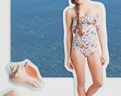 Floral High Waisted bikini swimsuit