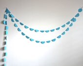Electric Blue Bunting, paper garland, party decoration, home decor