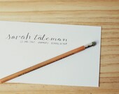 printable return address label - custom hand lettering - sarah talcman style