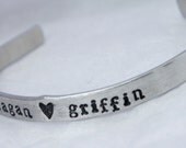 Hand Stamped Jewelry - personalized cuff bracelet - customized jewelry  Personalized jewelry - SaLe