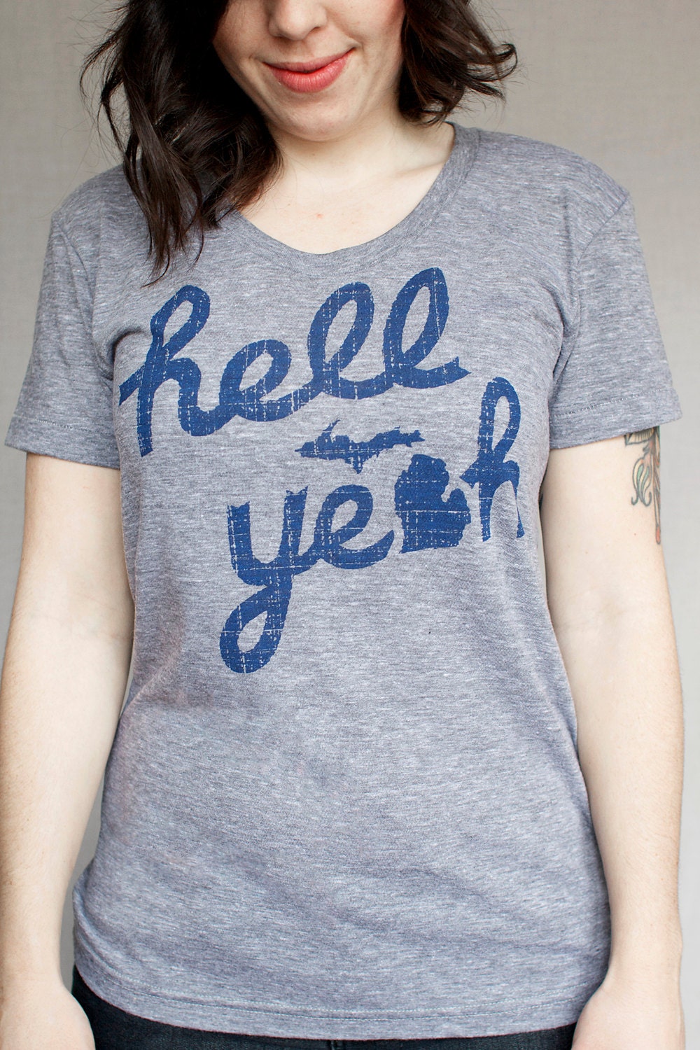 Large Womens Hell Yeah Michigan Shirt
