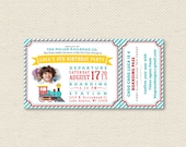 custom birthday party invitation - choo choo train