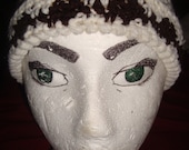 Cream and Brown Skull Cap Crochet