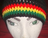 Bob Marely Inspired Rasta Color Skull Hat-Crochet