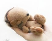 Hedgehog Miniature Woodland Sleepy Friend - Made to Order 5 inch