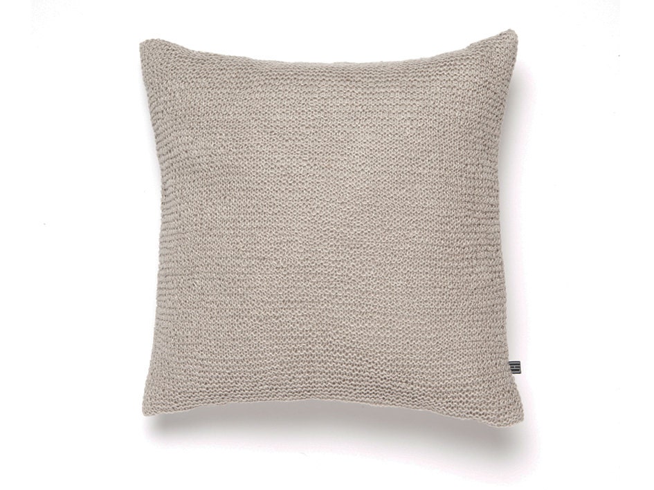 Decorative pillow with hand knitted linen lace by Lovely Home Idea