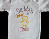 Baby Girl Clothes Embroidered  with Daddy's Other Chick  Embroidered Newborn Girl Take Home Outfit