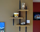 BLACKSMITH FORGED Shelf Brackets with pine shelves by Naz
