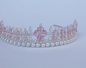 Princess Pink Crystal and Pearl Tiara