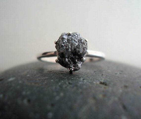 Raw Rough Diamond 2 Carat - Solitaire - Nontraditional - One Of A Kind Engagement Ring