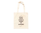 Handpainted Statement Tote Every little thing is gonna be alright Bob Marley Quote Reusable Shopping Bag