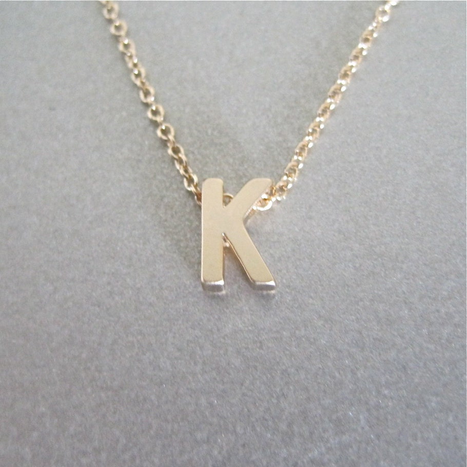 Petite Gold Initial Charm Necklace