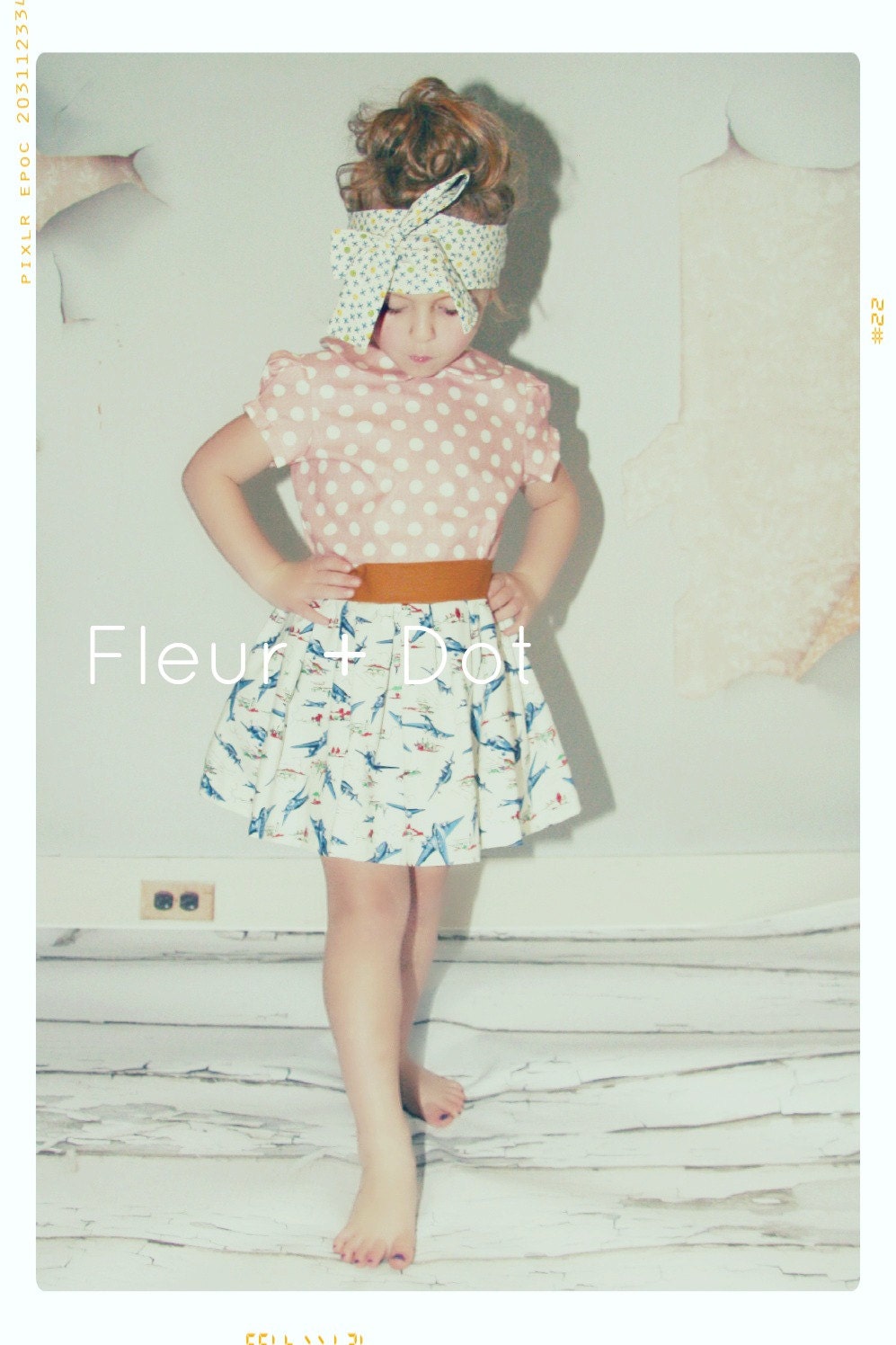 Line and Dot Peter Pan Collar Blouse in Red and White Polka Dot Stripe Cotton Spring Summer Collection from Fleur and Dot