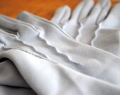 Vintage Ladies Gloves Short Dress Gloves - Cornflower Blue Medium Large