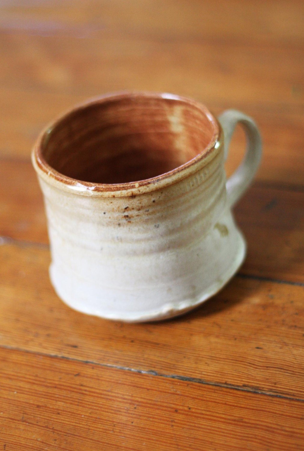 rustic satin white mug