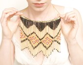 Art deco statement necklace OOAK by Jye, Hand-made in France
