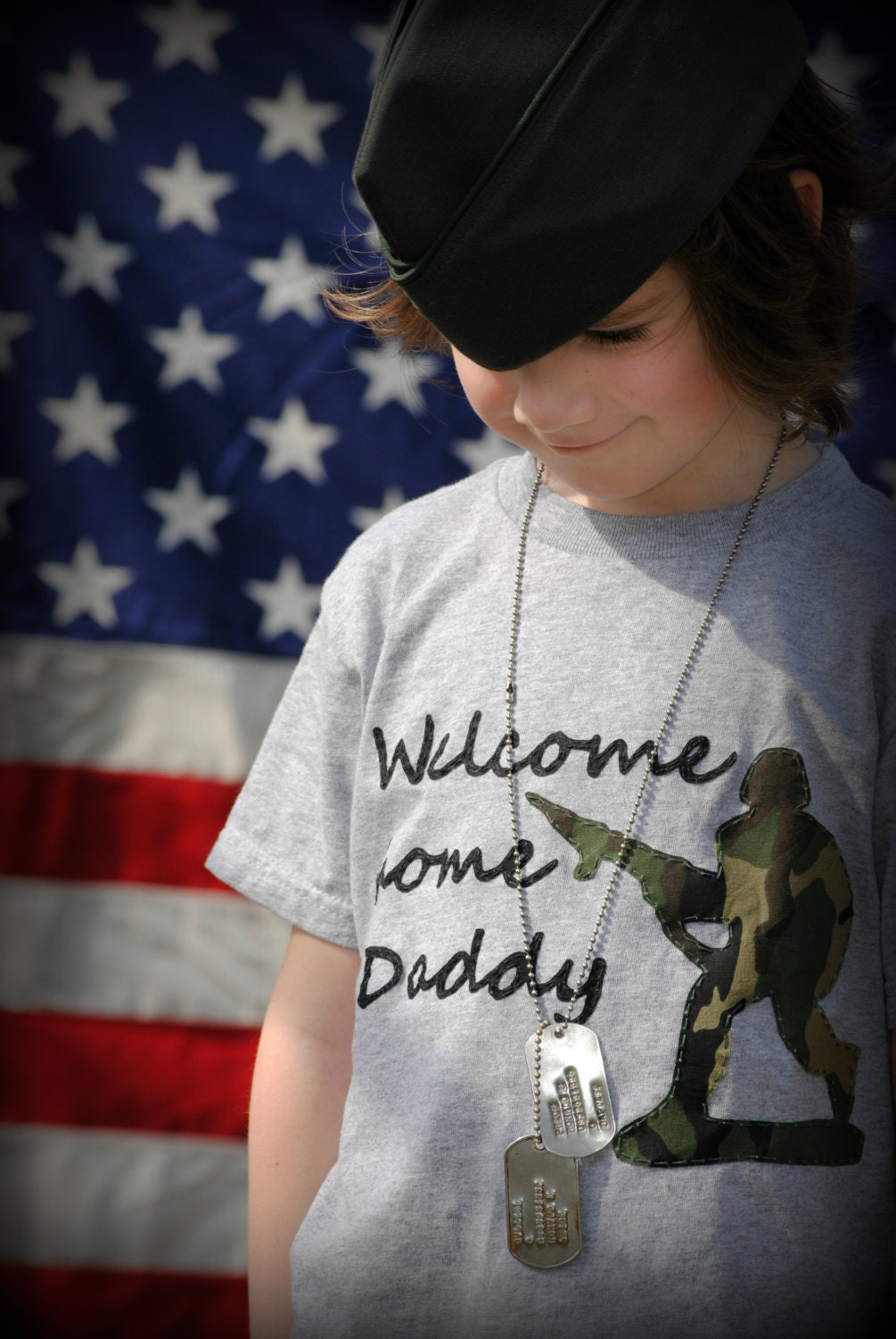 Welcome home Daddy Deployment return kids t-shirt