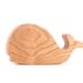 wooden whale RATTLE for baby - an organic teether safe toy, ocean-themed gift with homegrown organic finish