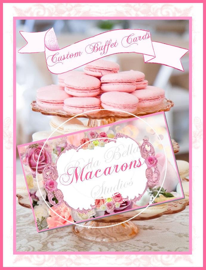 Vintage Floral Roses - CUSTOM PRINTABLE BUFFET Cards Dessert Cards by Bella Bella Studios Il_170x135