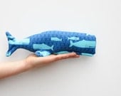 Stuffed whale toy plush softie whale handmade child friendly toy blue turquoise fish gift for boy and girl, baby shower gift idea