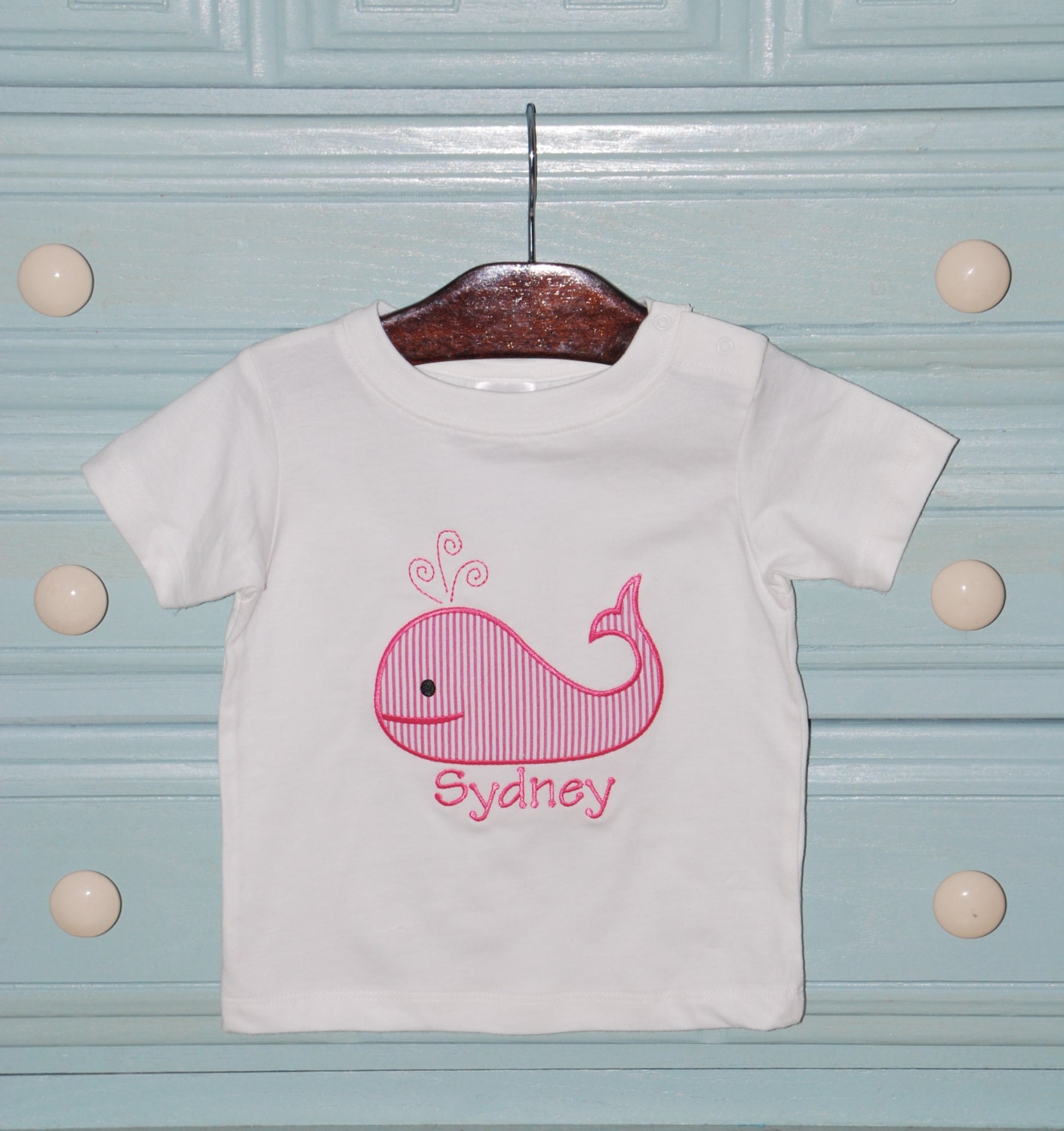 Custom boutique personalized monogrammed appliqued embroidered whale applique t shirt tshirt tee boys girls short sleeves