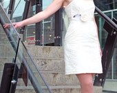 SAMPLE SALE: Vintage Lace simple, short wedding Dress, Reception Dress, Garden, Destination or Backyard Wedding