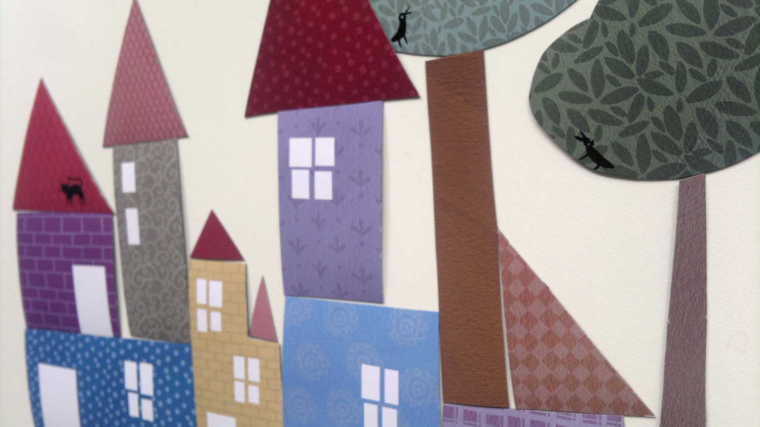Magnetic game for children with houses. Different ways to make a town in the fridge. Photo paper print on magnet .
