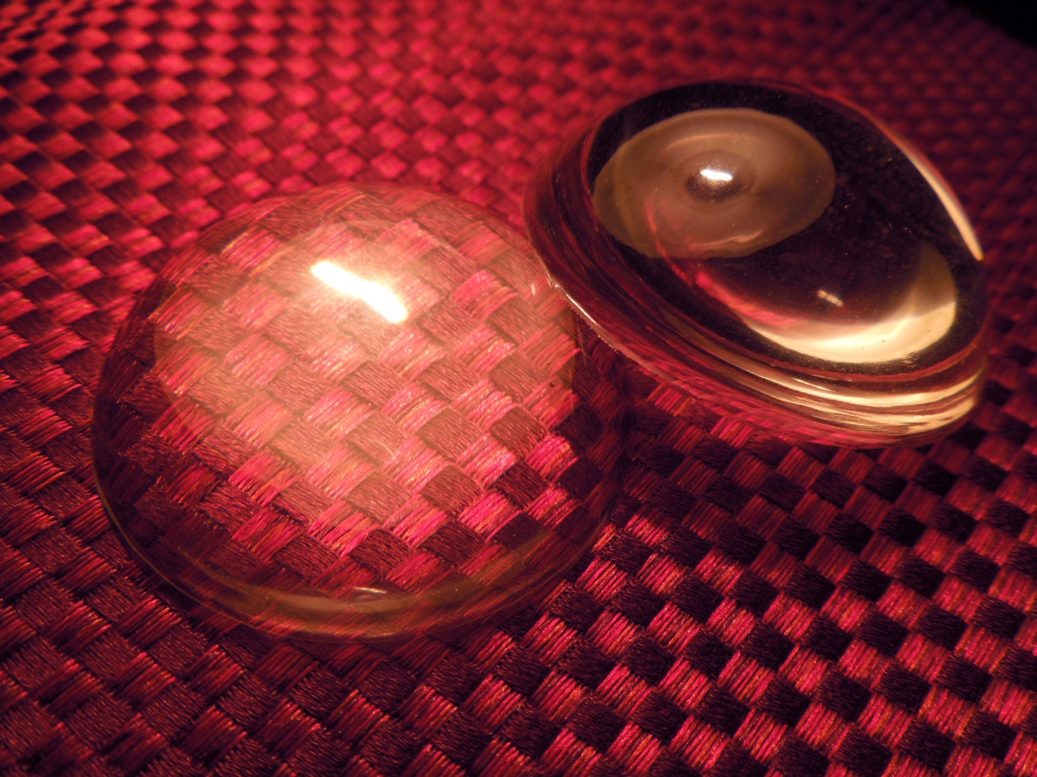 Pair of Crystal Clear Resin Eye Blanks
