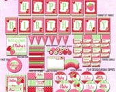 Strawberry Party Decorations- Printable Strawberry Shortcake Birthday Party Decorations- Strawberry Birthday Party PDF/JPEG Il_170x135