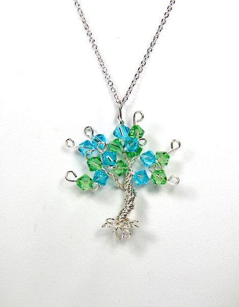 Sterling Silver Tree of Life Pendant Custom in Any Color