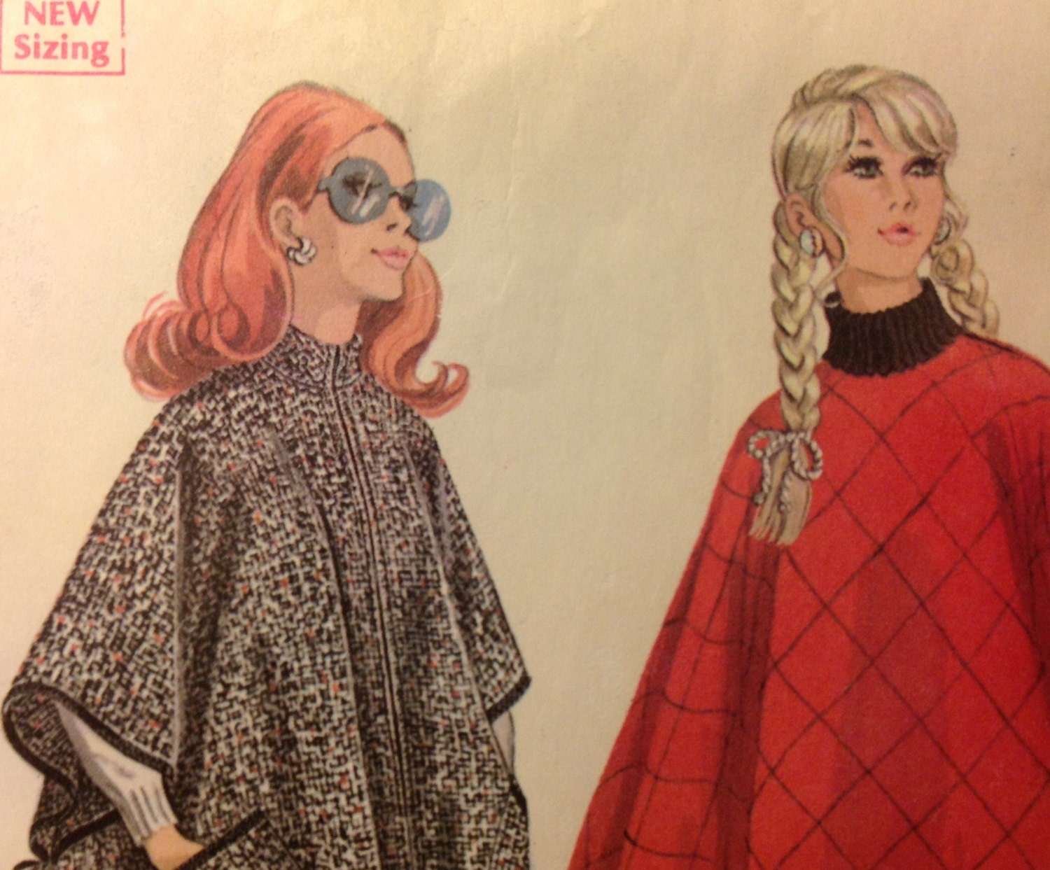 McCalls 2030 VINTAGE Cape Poncho Pants sewing pattern Size 14 Retro Very Mod Style Ladies Misses 60s 1960s Sixties