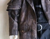 Child's Steampunk Or Hansel's Witch Hunter Costume, 5 pieces, Fully Lined Coat & Vest, Peasant Shirt, Pants, and Belt, Size 6 to 7