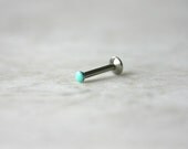 Robin's Egg Blue Tiny Labret Jewelry: Tragus, Labret, Monroe, etc - 1.5mm, 2mm, 2.5mm, 3mm, 3.5mm