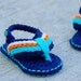 Baby Booties Crochet Pattern for Sporty Baby Flip Flop Sandals - Crochet Pattern number 116 - Instant Download