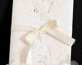 Custom Preassembled Doily Lace Wedding Invitations - You pick color - Could also make a great birthday invitation