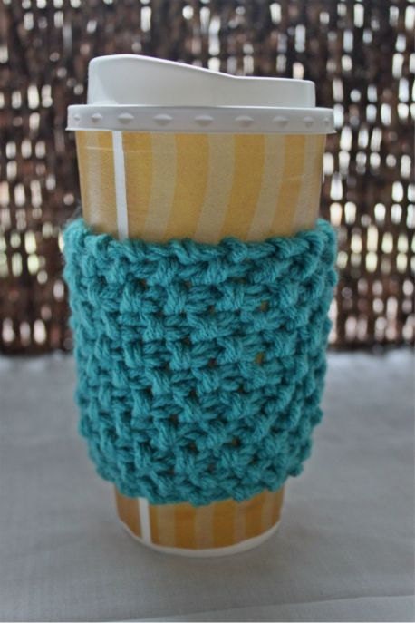 Coffee Cozy Sleeve Standard Size Aqua