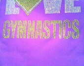 Love gymnastics sugarlips tank top. Can be customized with any hobby, name, sport, sorority, etc.