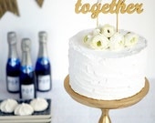 The Whimsical Wedding Cake Topper - Better Together - Gold - Ready to ship