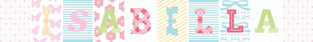 For Isabella, a Colourful Personalised Paper Bunting Set for a bedroom or nursery
