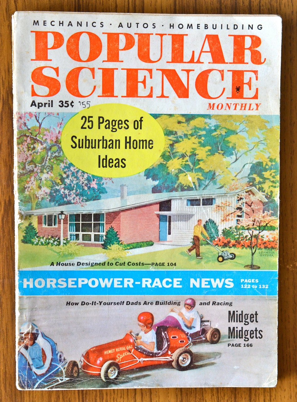 Popular Mechanics, April 1955, Father's Day Gift, Architecture, How-to, DIY, Boating, Race Cars, Gadgets, Summer, Outdoors